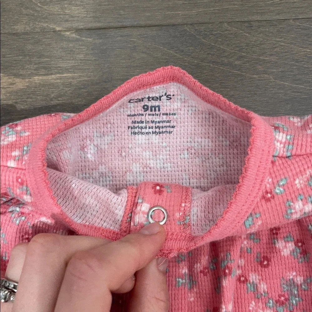 Carter's 9M  Pink Floral Baby Romper